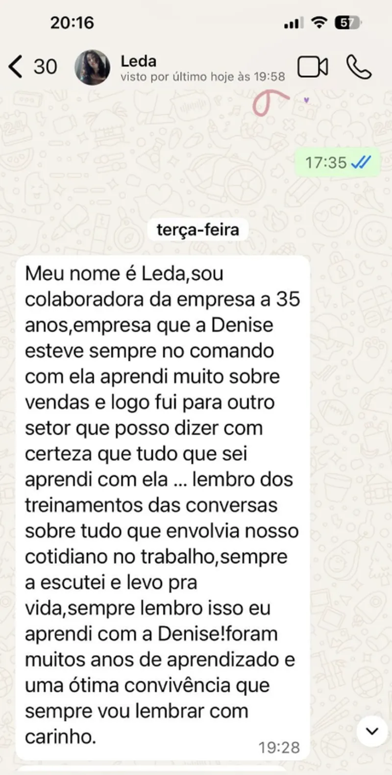 Depoimento de Leda